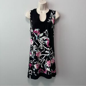 White House Black Market Floral Stretch Sleeveless Dress Size M